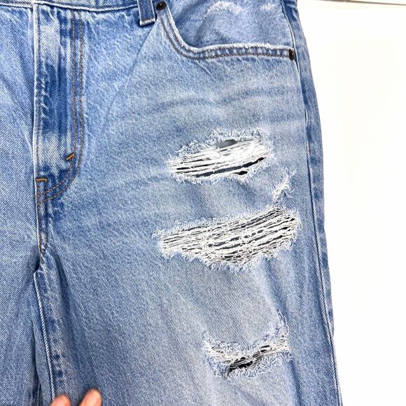 Levi’s Baggy Dad Jeans Womens Distressed light Blue 29 Ripped Wide Leg vintage - Picture 11 of 16